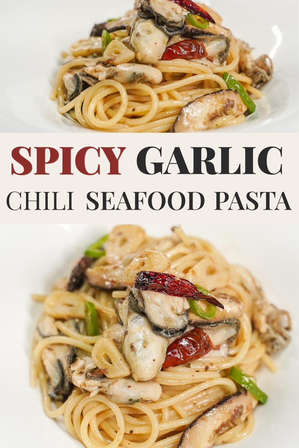 Spicy Garlic Chili Seafood Pasta
