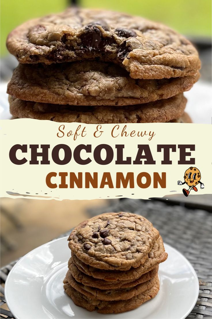 Soft & Chewy Chocolate Cinnamon Cookies (Easy Bakery-Style Recipe)